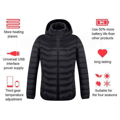 Smart Heated Jacket – Winter Thermal Coat with USB Power Heating - Thermora